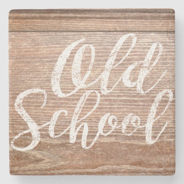 Vintage Old school-skrivbord överst Underlägg Sten (Framsidan)