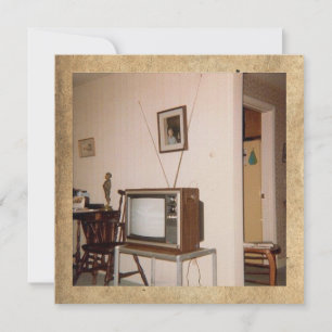 Vintage "Old school Television" - platt anteckning