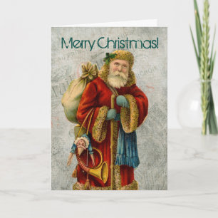 Vintage Old World Christmas Tomte Helgkort