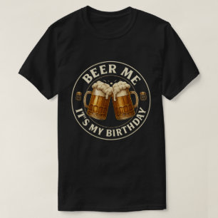 Vintage Ölfödelsdagsmånadskalas Firande Konst T Shirt