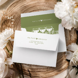 Vintage Oliv grönt Antique Bröllop