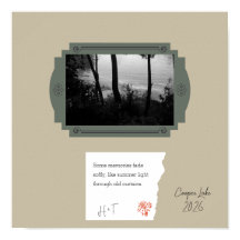 Vintage Olivbeige Foto Citat Minne