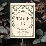 Vintage Olive Elegant Mystical Tarot Bröllop Bordsnummer<br><div class="desc">Elegant och modern bröllop-design inspirerad av ett färdkort. Objekt skrivs ut exakt som de visas på skärm när du lägger till i kundvagnen,  så att du anpassar och lägger till varje bordsnummer som du behöver och lägger till i kundvagnen individuellt.</div>