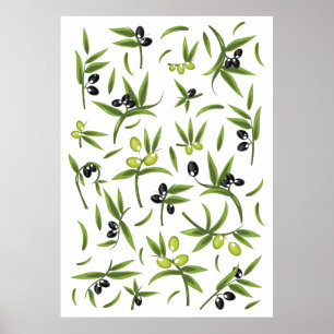 Vintage Olive Mönster Poster