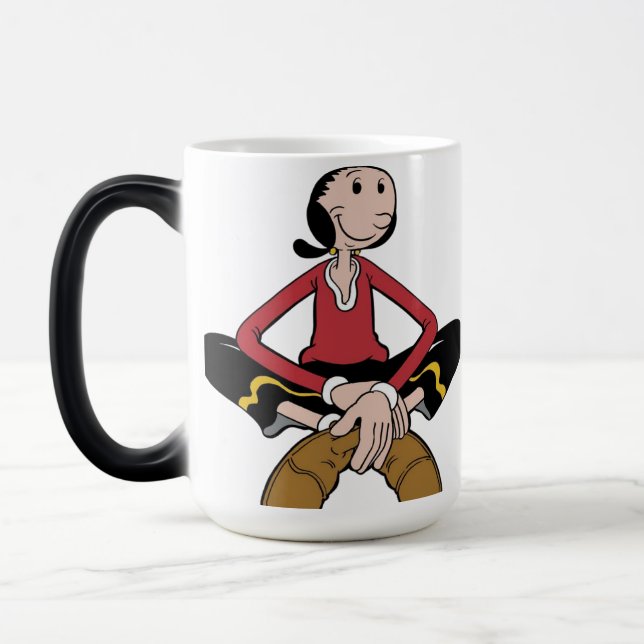 Vintage Olive Oyl Magisk Mugg (Vänster)