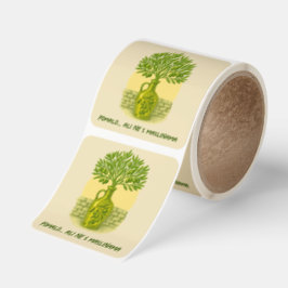 Vintage Olive Tree Croatia Label Fyrkantigt Klistermärke