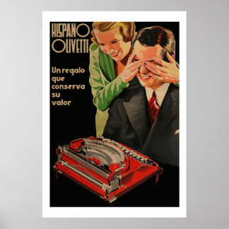 Vintage Olivetti-syra (återställd) Poster