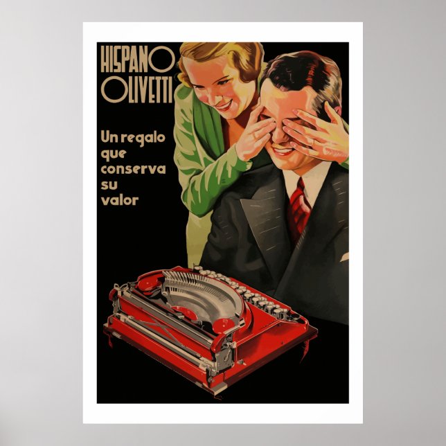 Vintage Olivetti-syra (återställd) Poster (Framsidan)