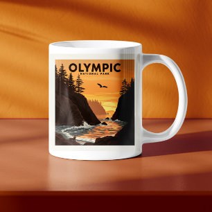 Vintage Olympic National Park Kaffemugg