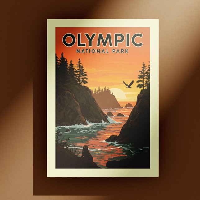 Vintage Olympic National Park Vykort (Skapare uppladdad)