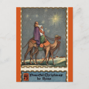 Vintage om vägen till Bethlehem-julkort Vykort