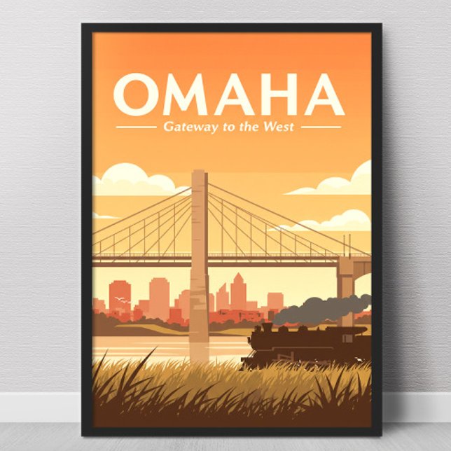 Vintage Omaha Nebraska Poster (Skapare uppladdad)
