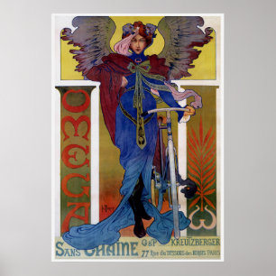 Vintage Omega Bicycle Ad av Thiriet Poster