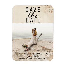 Vintage Ömtålig Blommig Botanisk Boho Bröllop Magnet