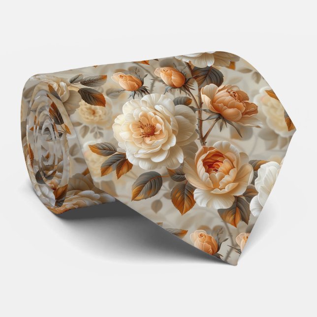 Vintage, ömtåligt blommönster. slips (Rullad)