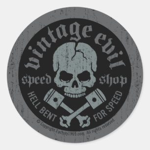 Vintage Onda VE014 Klassisk rund streck Runt Klistermärke