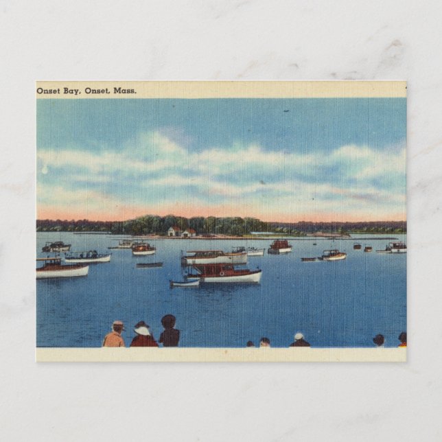 Vintage, Onset Bay, Onset, Massachusetts Vykort (Framsida)