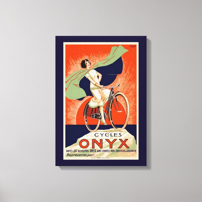 Vintage Onyx Bicycle Annons Canvastryck (Framsida)