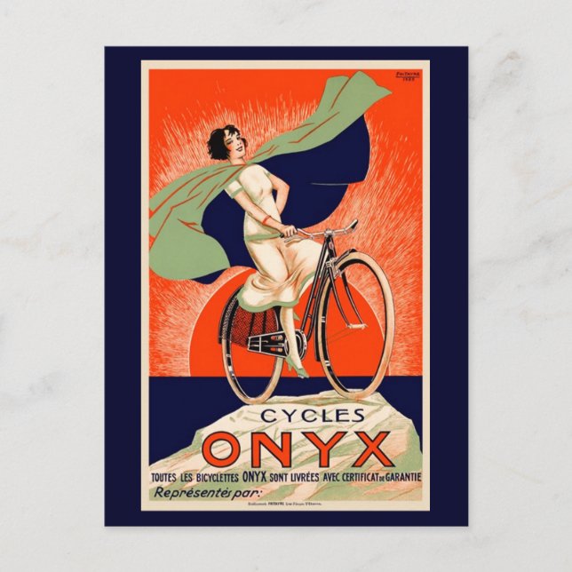 Vintage Onyx Bicycle Annons Vykort (Framsida)