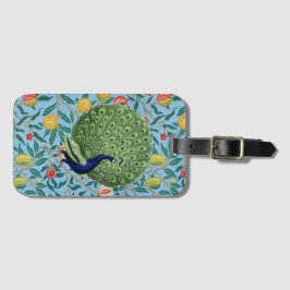 Vintage Open Fläkt Feathers Peacock Bagagebricka