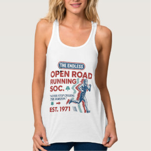Vintage Open Road Running Club Retro Runner T-shir Linne Med Racerback