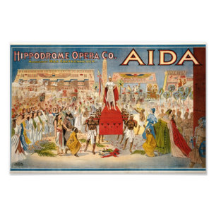 Vintage Opera Aida Artwork Fototryck