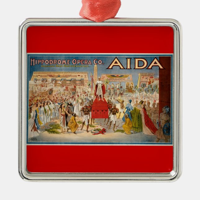 Vintage Opera Aida Artwork Julgransprydnad Metall (Framsidan)