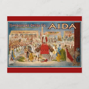 Vintage Opera Aida Artwork Vykort