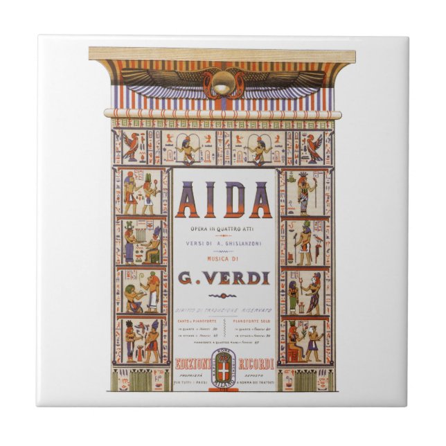 Vintage Opera Music, Egyptian Aida by Verdi Kakelplatta (Framsidan)