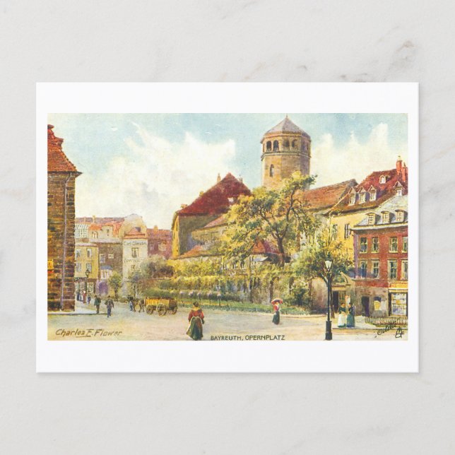 Vintage operahus, Bayreuth, Tyskland Vykort (Framsida)