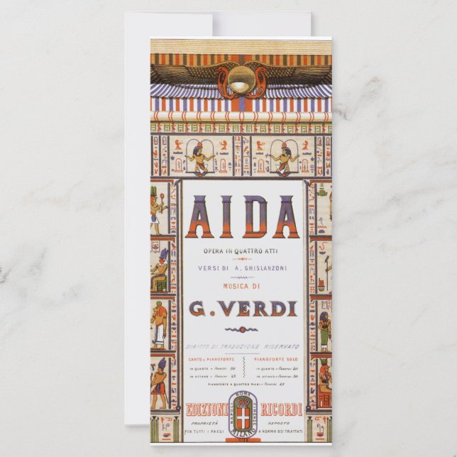 Vintage operamusik, egyptisk Aida av Verdi (Framsida)