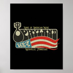 Vintage Opryland USA 1972 Tennessee 70-talet Speci Poster