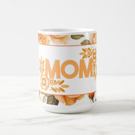 Vintage Orange Blommig RAM Frame Kaffemugg
