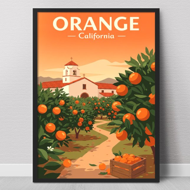 Vintage Orange California Poster (Skapare uppladdad)