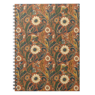 Vintage Orange Floral Lined Journal – Retro Flower Anteckningsbok