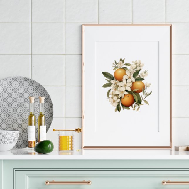 Vintage Orange Flower Kitchen Poster (Skapare uppladdad)