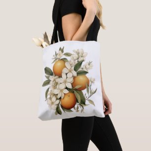 Vintage Orange Flower Kitchen Tygkasse