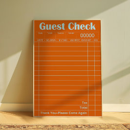 Vintage Orange Gästräkning Poster