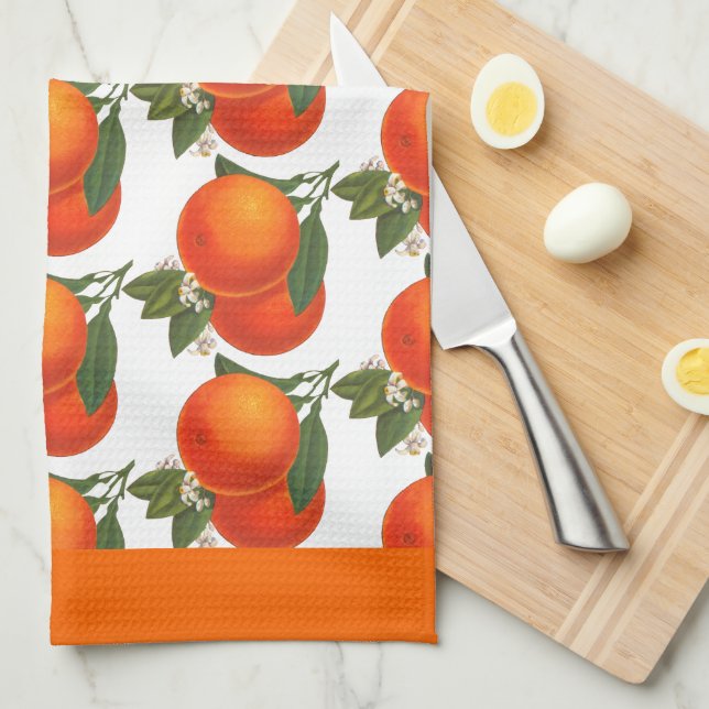 Vintage Orange Låda Art Kitchen Towel Kökshandduk (Vikt i Fjärdedel)