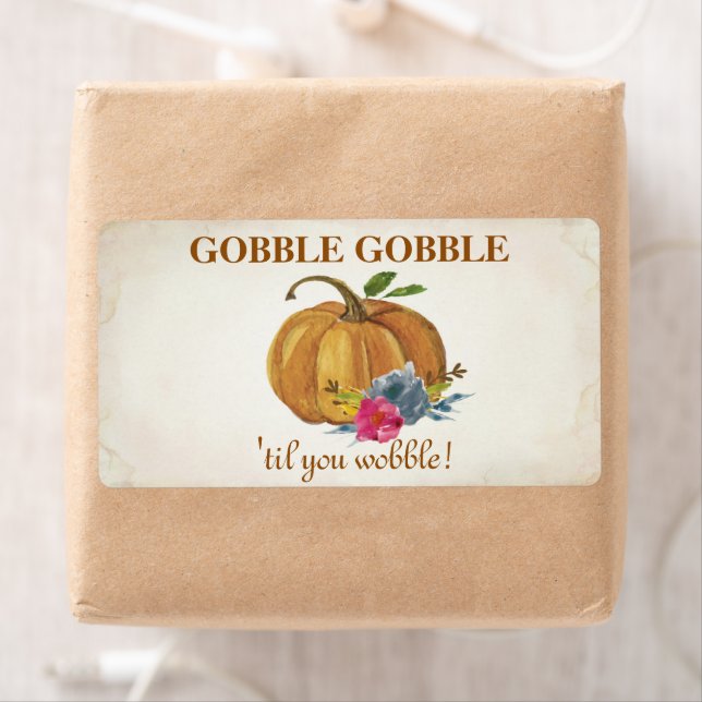Vintage Orange Pumpkin Thanksgiving Gift Fraktsedel (Insitu)