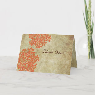 Vintage Orange Queen Anns Tack Snöre Kort