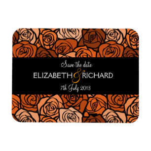 Vintage orange ro "Save the date" Magnet