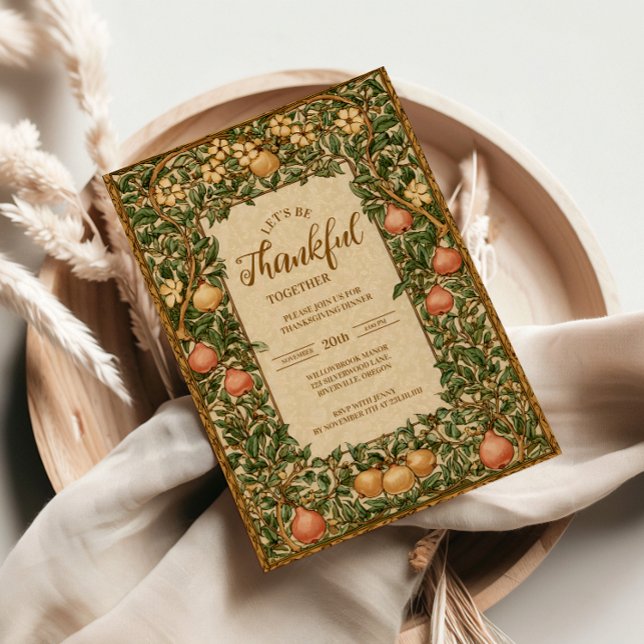 Vintage Orchard Thanksgiving Firande Inbjudningar (Skapare uppladdad)