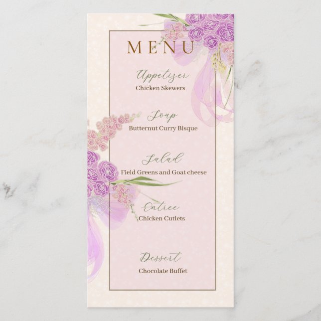 Vintage Orchid Ombré-slinga och Bouquet-vellum (Framsida)