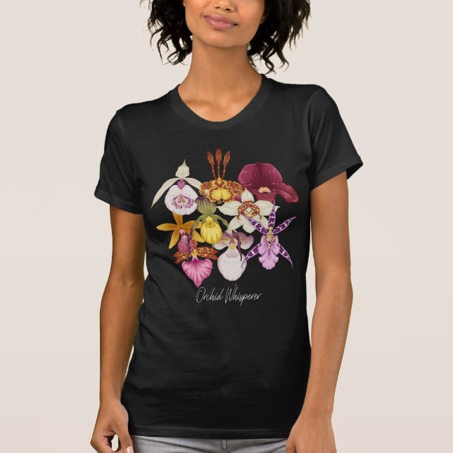 Vintage Orchid Whisperer T Shirt (Framsida)