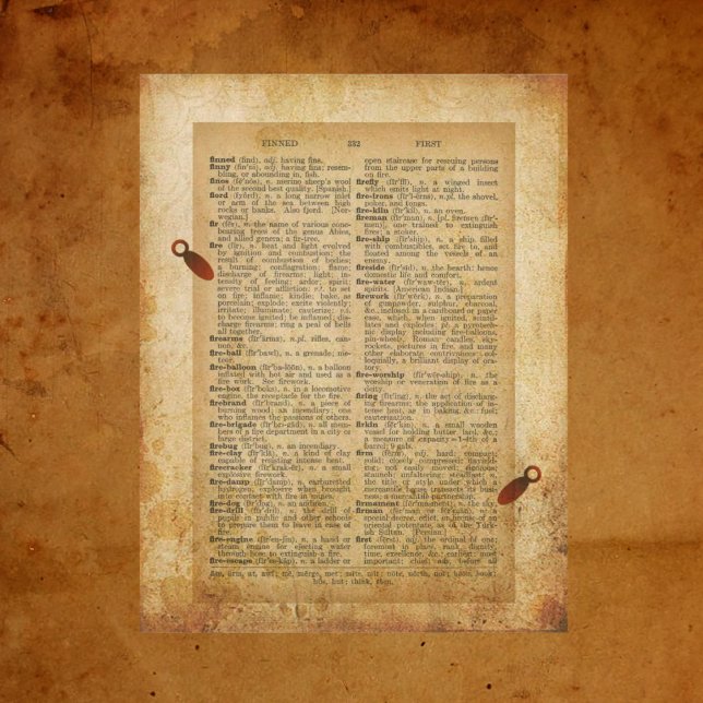 Vintage ordbokssida Scrapbook papper (Skapare uppladdad)