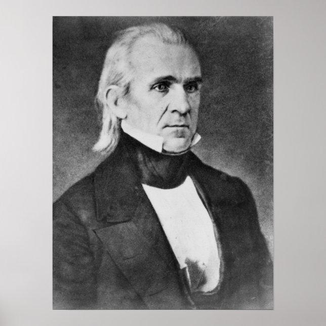 Vintage Ordförande James K. Polk Poster (Framsidan)