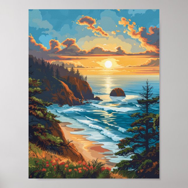 Vintage Oregon Travel Poster (Framsidan)