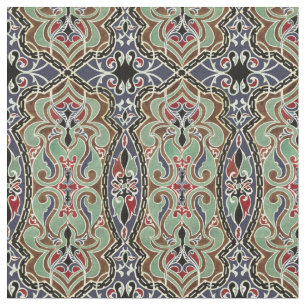 Vintage Oriental Arabian Mönster Tyg