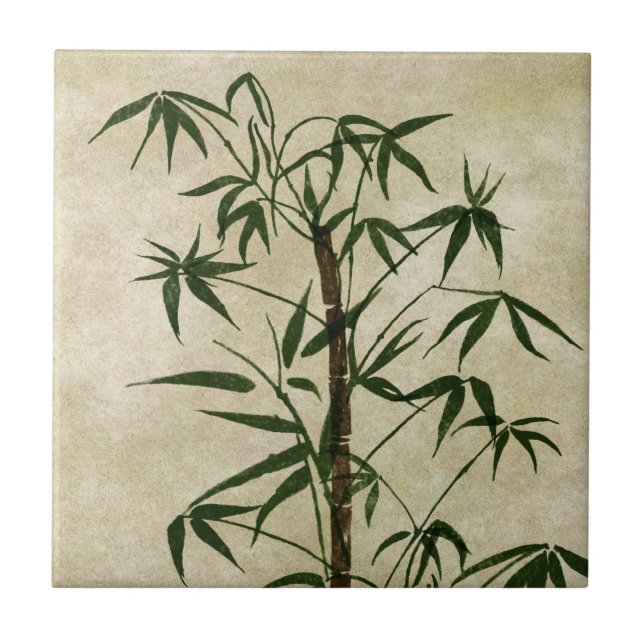 Vintage Oriental Bamboo 1 Kakelplatta (Framsidan)